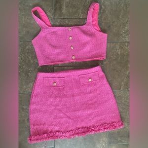 Pink Tweed Set
